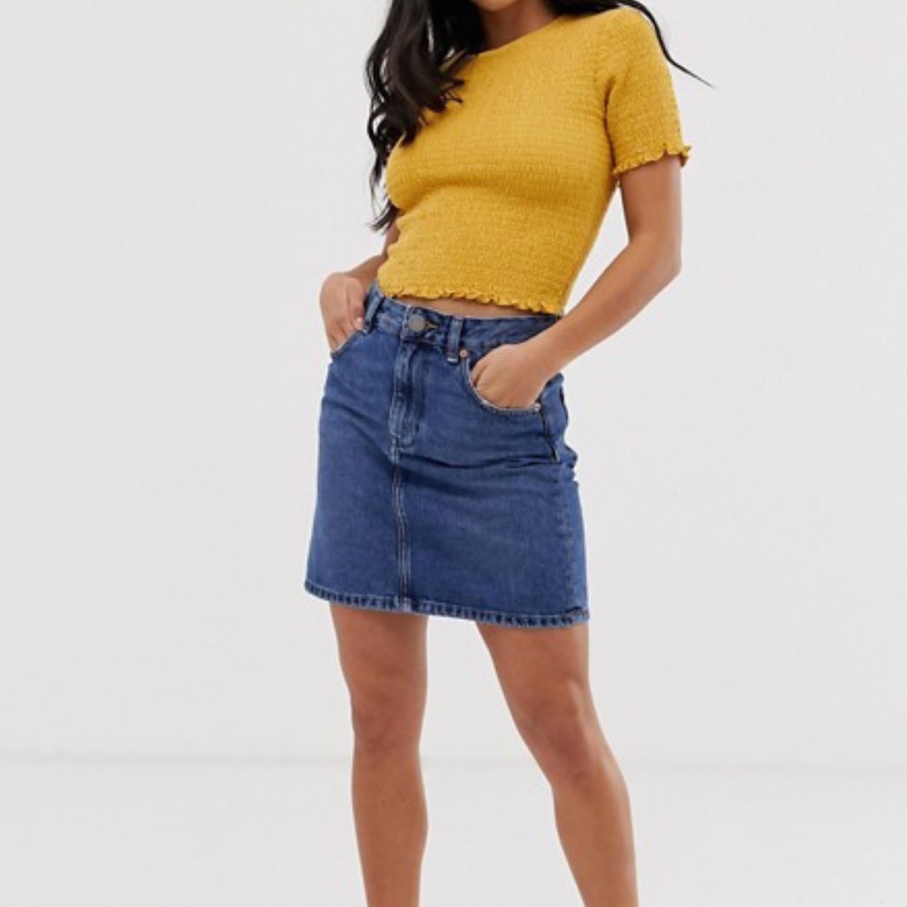 ESPIRIT VINTAGE Dark Denim Blue Jean Skirt